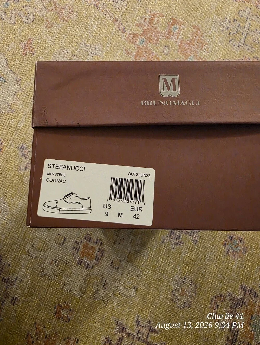 Bruno Magli Stefanucci MB2STEB0 Men's Brown Leather Lifestyle Sneakers Size9